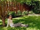 Ashe relaxing in the garden.